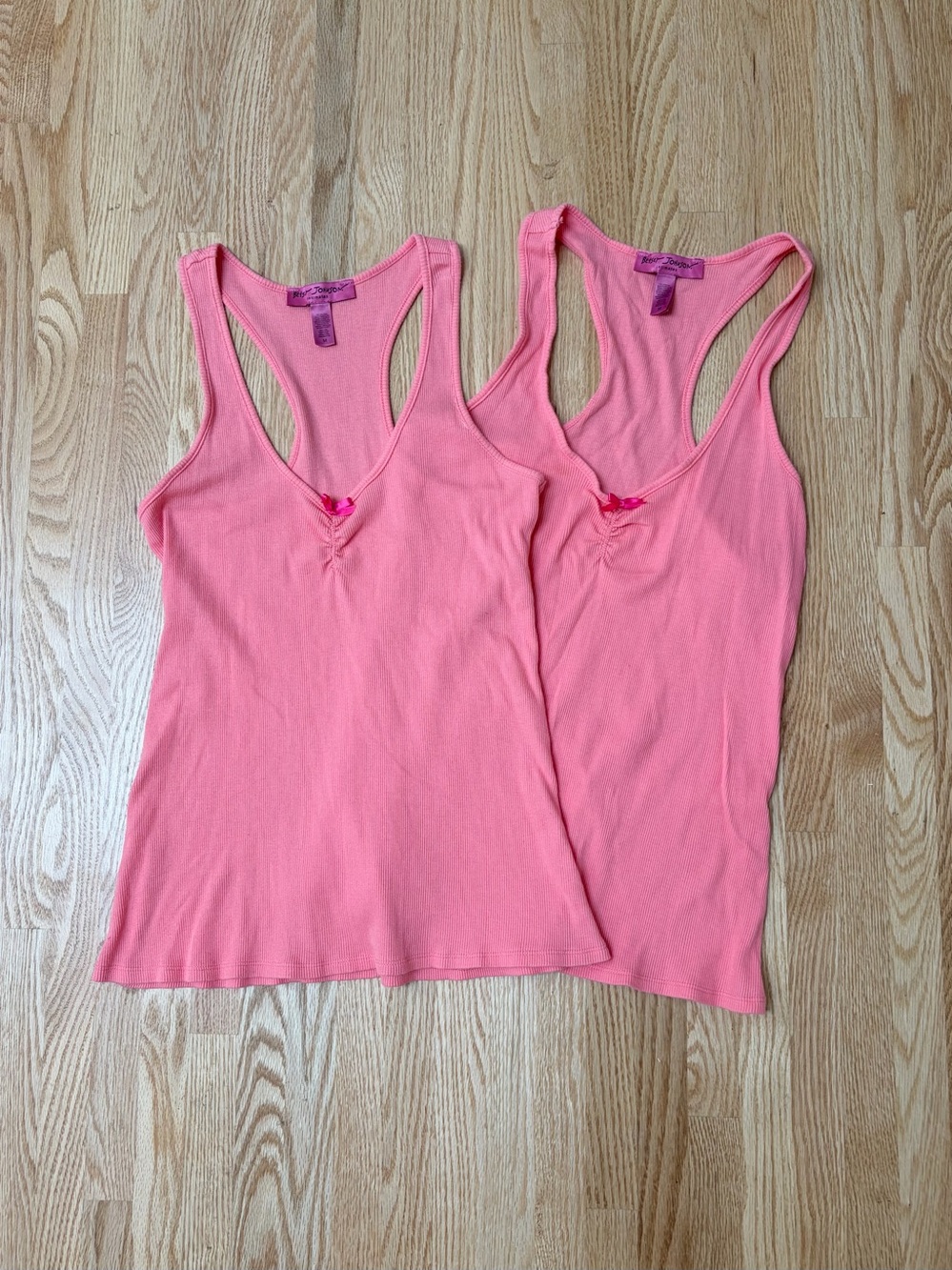 2 Betsy Johnson Intimates Tanks 100% Cotton M